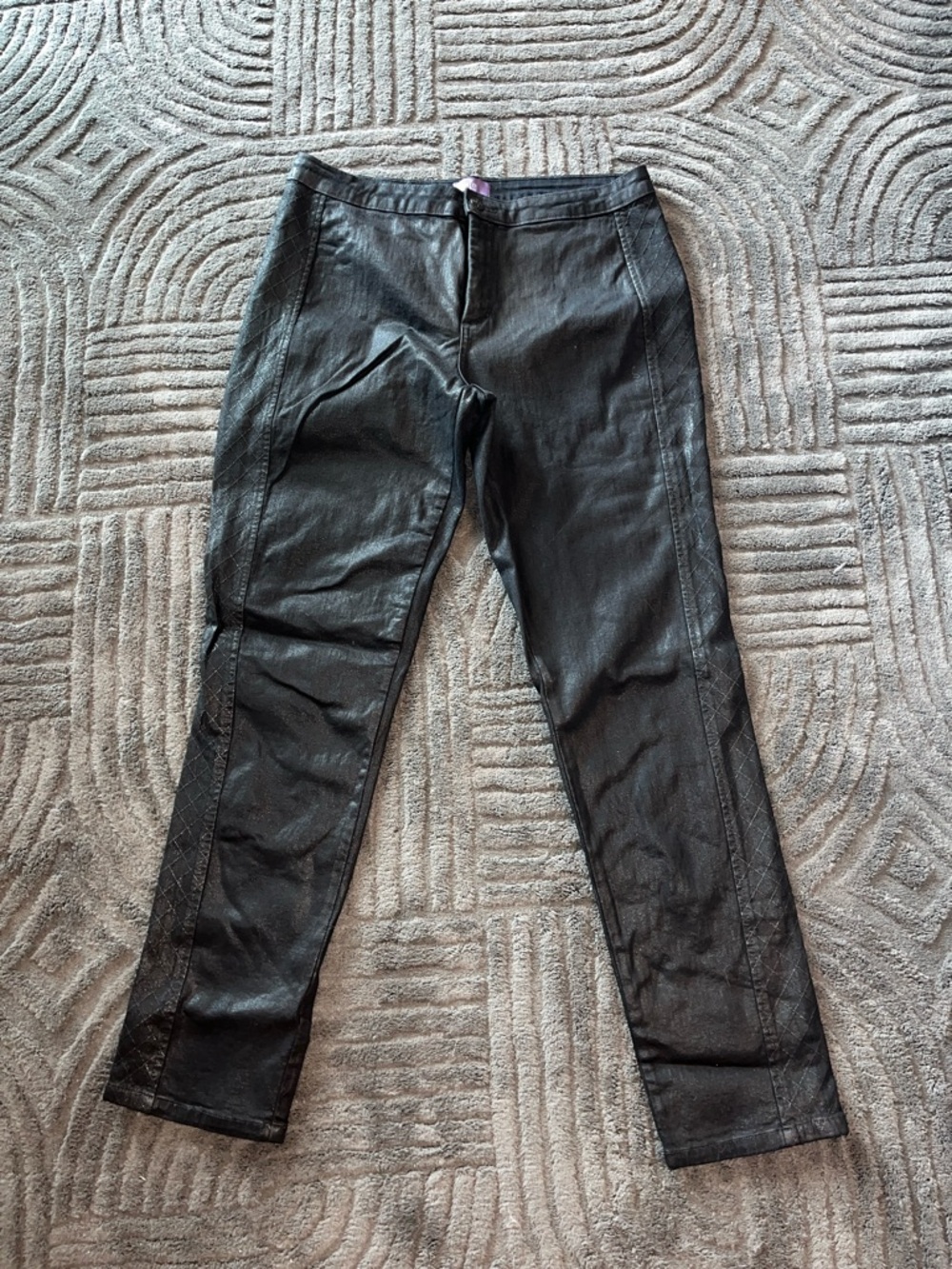 NYDJ Women's Waxed Mole Skin Legging Denim Jeans, Black, 8 Lift Tuck Technology